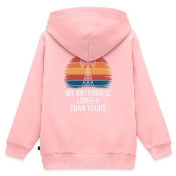 Antenne d’opérateur radio amateur plus longue que la vôtre - Sweat Premium à capuche zippé enfant bio - rose - Dos - AI Model Kid Female (0cm)