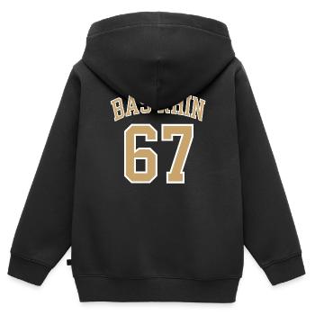 Bas Rhin 67 - Sweat Premium à capuche zippé enfant bio - noir - Dos - AI Model Kid Male (0cm)