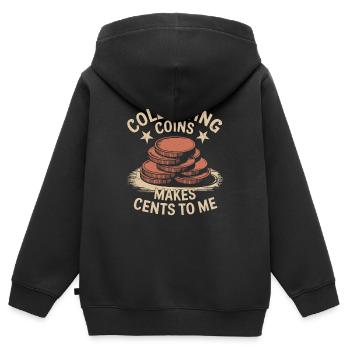 Münzen Sammeln Bringt Mir Cents - Kinder Premium Organic Zip Hoodie - Schwarz - Hinten - AI Model Kid Male (0cm)