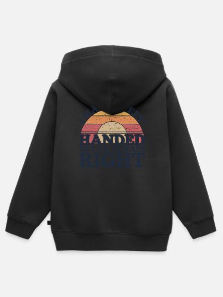 Witziger Spruch für Linkshänder - Kinder Premium Organic Zip Hoodie - Schwarz