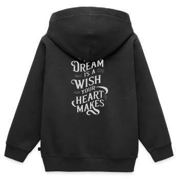 Ein Traum Ist Ein Wunsch Deines Herzens - - Kinder Premium Organic Zip Hoodie - Schwarz - Hinten - AI Model Kid Male (0cm)