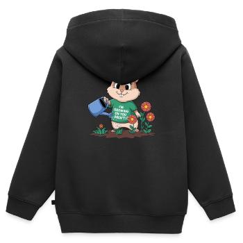 Ich Wachse Auf Dir, Oder? - Kinder Premium Organic Zip Hoodie - Schwarz - Hinten - AI Model Kid Male (0cm)