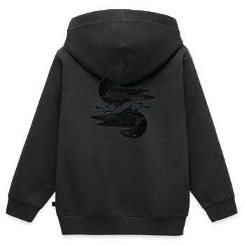 Hugin Munin - Kids Premium Organic Zip-up Hoodie - black - Back - AI Model Kid Male (0cm)
