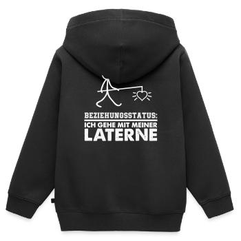 Ma lanterne 01 - Sweat Premium à capuche zippé enfant bio - noir - Dos - AI Model Kid Male (0cm)