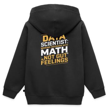 Data Scientist: Making decisions with mathematics - Kids Premium Organic Zip-up Hoodie - black - Back - AI Model Kid Male (0cm)
