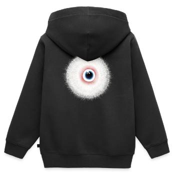 Einauge - Kinder Premium Organic Zip Hoodie - Schwarz - Hinten - AI Model Kid Male (0cm)