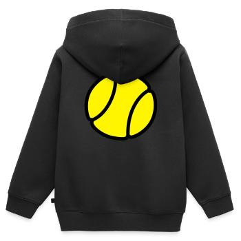 Tennisball - Kinder Premium Organic Zip Hoodie - Schwarz - Hinten - AI Model Kid Male (0cm)