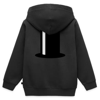 Top Hat - Kinder Premium Organic Zip Hoodie - Schwarz - Hinten - AI Model Kid Male (0cm)