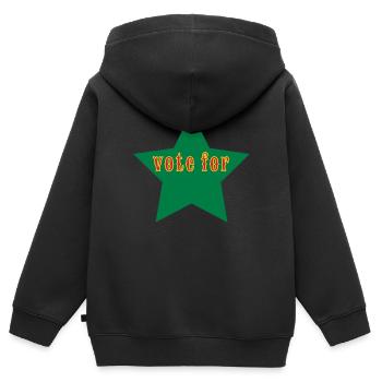 vote_for_ - Kinder Premium Organic Zip Hoodie - Schwarz - Hinten - AI Model Kid Male (0cm)
