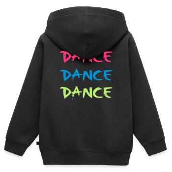 Dance - Kinder Premium Organic Zip Hoodie - Schwarz - Hinten - AI Model Kid Male (0cm)