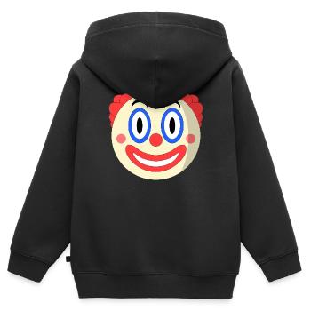 Clown Clown Emoji Gesicht - Kinder Premium Organic Zip Hoodie - Schwarz - Hinten - AI Model Kid Male (0cm)