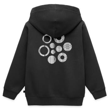 Open Solaris OS - Kinder Premium Organic Zip Hoodie - Schwarz - Hinten - AI Model Kid Male (0cm)