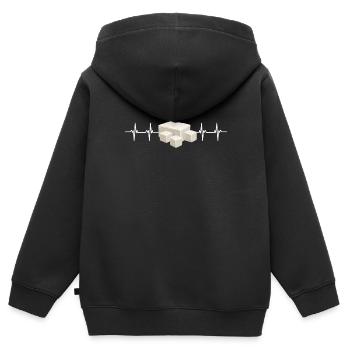 Feta Greek Feta Cheese Lover And Greek Foodlover - Kinder Premium Organic Zip Hoodie - Schwarz - Hinten - AI Model Kid Male (0cm)