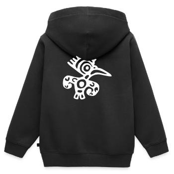 Maya Kultur, Lateinamerika - Kinder Premium Organic Zip Hoodie - Schwarz - Hinten - AI Model Kid Male (0cm)