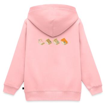 Roofer Roofing Contractor Construction Worker - Kinder Premium Organic Zip Hoodie - Rosa - Hinten - AI Model Kid Female (0cm)