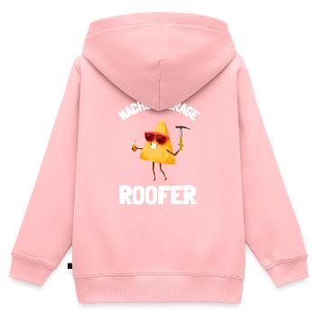 Roofer Roofing Contractor Construction Worker - Kinder Premium Organic Zip Hoodie - Rosa - Hinten - AI Model Kid Female (0cm)
