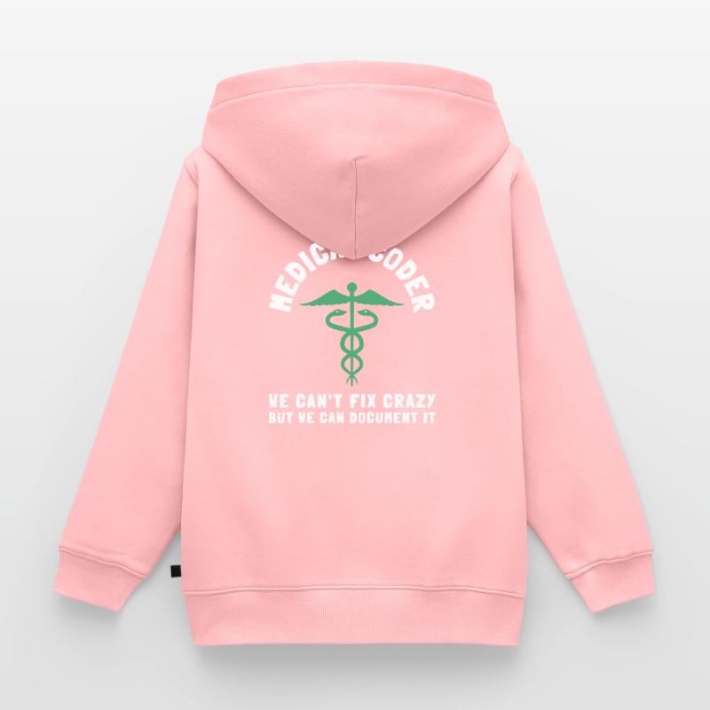 Codage du codeur médical VA Nurse et codage clinique Sweat Premium à capuche zippé enfant bio