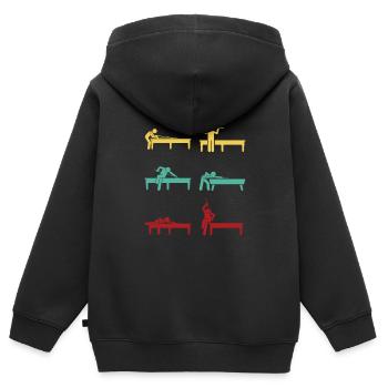 Pool Billiards Cue Sports And Snooker Tournament - Kids Premium Organic Zip-up Hoodie - black - Back - AI Model Kid Male (0cm)