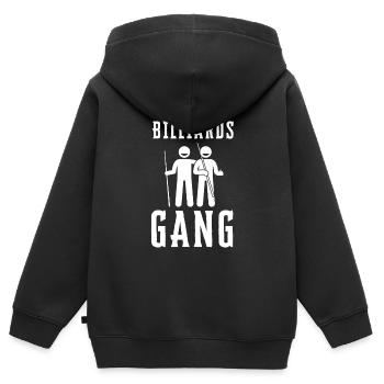 Billard Cue Sports Et Snooker Tournoi - Sweat Premium à capuche zippé enfant bio - noir - Dos - AI Model Kid Male (0cm)