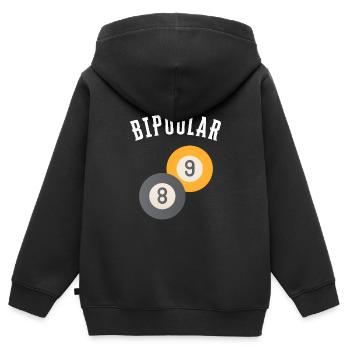Billard Cue Sports Et Snooker Tournoi - Sweat Premium à capuche zippé enfant bio - noir - Dos - AI Model Kid Male (0cm)