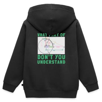 Billard Cue Sports Et Snooker Tournoi - Sweat Premium à capuche zippé enfant bio - noir - Dos - AI Model Kid Male (0cm)