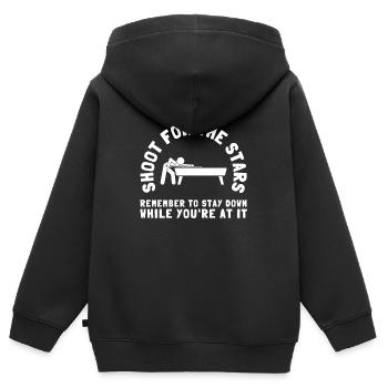 Billard Cue Sports Et Snooker Tournoi - Sweat Premium à capuche zippé enfant bio - noir - Dos - AI Model Kid Male (0cm)