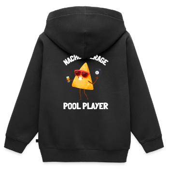 Billard Cue Sports Et Snooker Tournoi - Sweat Premium à capuche zippé enfant bio - noir - Dos - AI Model Kid Male (0cm)