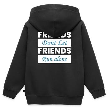 Fußball Soccer - Kinder Premium Organic Zip Hoodie - Schwarz - Hinten - AI Model Kid Male (0cm)