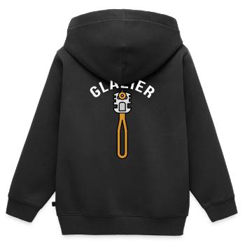 Glazier Glass Fitter And Glass Setter Window - Kinder Premium Organic Zip Hoodie - Schwarz - Hinten - AI Model Kid Male (0cm)