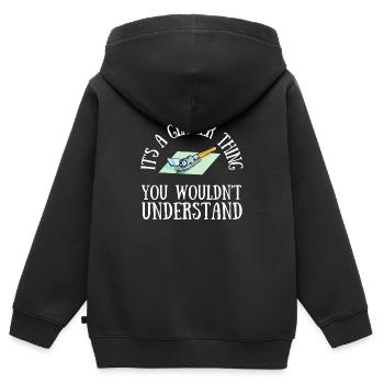 Glazier Glass Fitter And Glass Setter Window - Kinder Premium Organic Zip Hoodie - Schwarz - Hinten - AI Model Kid Male (0cm)