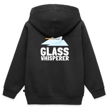 Glazier Glass Fitter And Glass Setter Window - Kinder Premium Organic Zip Hoodie - Schwarz - Hinten - AI Model Kid Male (0cm)
