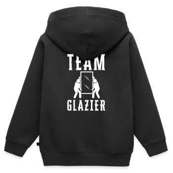 Glazier Glass Fitter And Glass Setter Window - Kinder Premium Organic Zip Hoodie - Schwarz - Hinten - AI Model Kid Male (0cm)