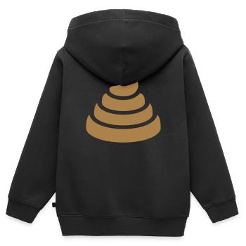 Humor ekelig große Kacke - Kinder Premium Organic Zip Hoodie - Schwarz - Hinten - AI Model Kid Male (0cm)