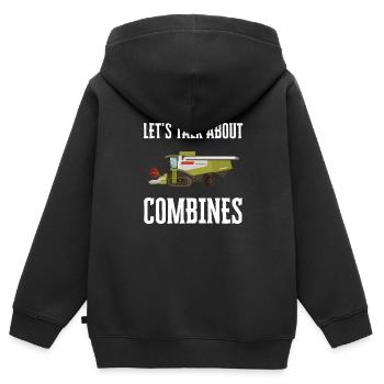 Farming Combine Harvester Driver Agriculture - Kinder Premium Organic Zip Hoodie - Schwarz - Hinten - AI Model Kid Male (0cm)