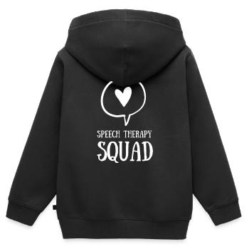 Speech Language Pathologist Speech Therapy SLP - Kinder Premium Organic Zip Hoodie - Schwarz - Hinten - AI Model Kid Male (0cm)