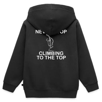 escalade - Sweat Premium à capuche zippé enfant bio - noir - Dos - AI Model Kid Male (0cm)