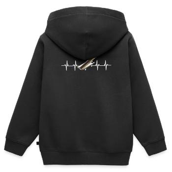 Baggage Handler Airfield Airport Worker - Kids Premium Organic Zip-up Hoodie - black - Back - AI Model Kid Male (0cm)