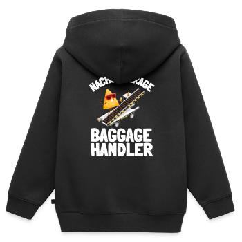 Baggage Handler Airfield Airport Worker - Kids Premium Organic Zip-up Hoodie - black - Back - AI Model Kid Male (0cm)