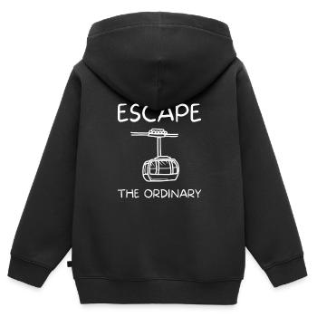 Aerial Tram Tramway Cable Car Cableway Gondola - Kids Premium Organic Zip-up Hoodie - black - Back - AI Model Kid Male (0cm)