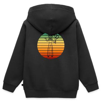 Stilt Carnival Walk On Stilts Day Stiltwalker - Kids Premium Organic Zip-up Hoodie - black - Back - AI Model Kid Male (0cm)