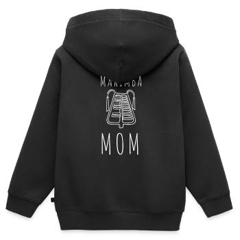 Vibraphone Maman Marimba Ninja Et Maillet - Sweat Premium à capuche zippé enfant bio - noir - Dos - AI Model Kid Male (0cm)