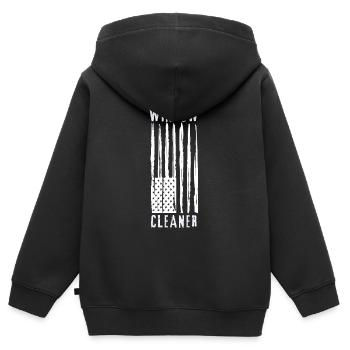 Window Cleaner Services Car Window Cleaning Window - Kids Premium Organic Zip-up Hoodie - black - Back - AI Model Kid Male (0cm)