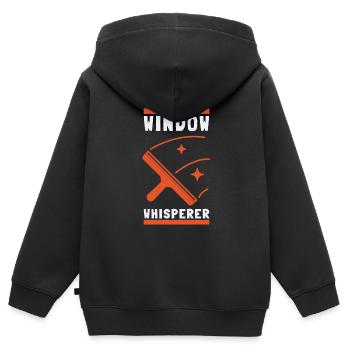 Window Cleaner Services Car Window Cleaning Window - Kids Premium Organic Zip-up Hoodie - black - Back - AI Model Kid Male (0cm)