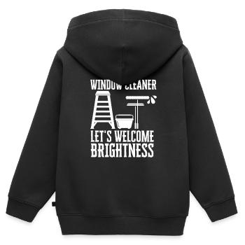 Window Cleaner Services Car Window Cleaning Window - Kids Premium Organic Zip-up Hoodie - black - Back - AI Model Kid Male (0cm)