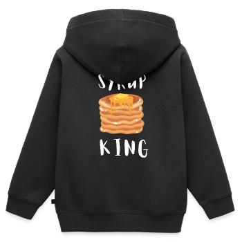 Syrup For Pancakes Flipping Flapjack Breakfast - Kids Premium Organic Zip-up Hoodie - black - Back - AI Model Kid Male (0cm)