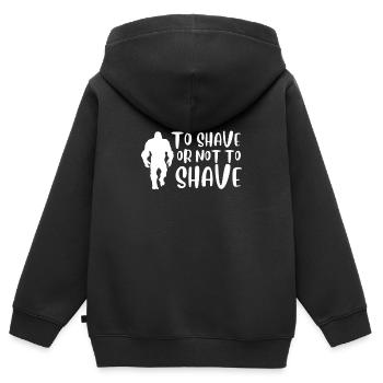 Féministe Anti Rasage Corps Velu - Sweat Premium à capuche zippé enfant bio - noir - Dos - AI Model Kid Male (0cm)