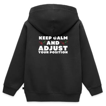 Options Trading Cash Secured Puts Future Forex - Kinder Premium Organic Zip Hoodie - Schwarz - Hinten - AI Model Kid Male (0cm)