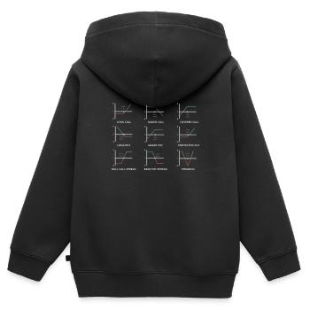 Options Trading Cash Secured Puts Future Forex - Kinder Premium Organic Zip Hoodie - Schwarz - Hinten - AI Model Kid Male (0cm)
