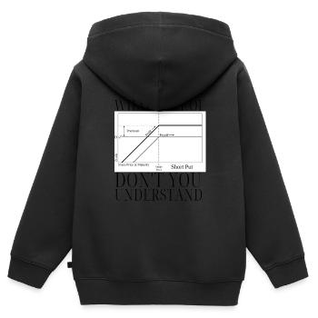 Options Trading Cash Secured Puts Future Forex - Kinder Premium Organic Zip Hoodie - Schwarz - Hinten - AI Model Kid Male (0cm)