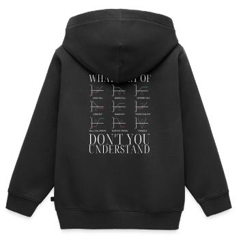 Options Trading Cash Secured Puts Future Forex - Kinder Premium Organic Zip Hoodie - Schwarz - Hinten - AI Model Kid Male (0cm)